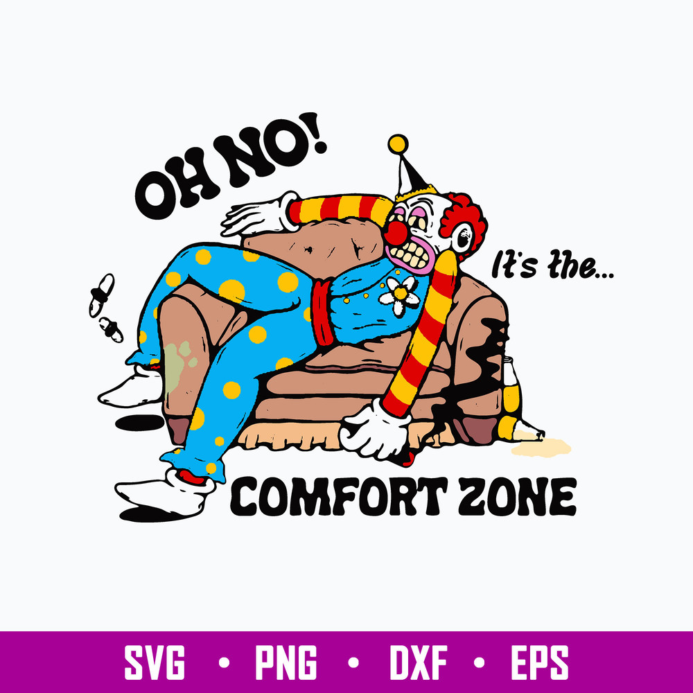 Oh No It_s The Comfort Zone Svg, Clown Svg, Png Dxf Eps File.jpg