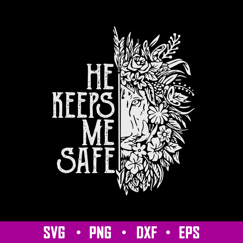 She Keeps Me Wild, He Keeps Me Safe, Gypsy Lion Svg, Png Dxf Eps File.jpg