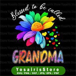 blessed to be called grandma png, sunflower rainbow lovers png, png digital design, sublimation designs downloads