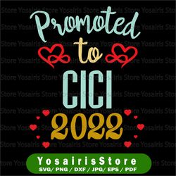 Promoted to Cici 2022 SVG, Most Loved CiCi Svg, Promoted to CiCi, Personalized CiCi Svg