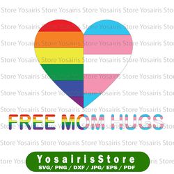 free mom hugs svg, gay lgbt svg, pride month svg, pride mom svg, pride ally svg, pride ally
