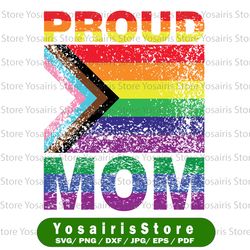 LGBTQ Rainbow Flag Svg, Proud Ally Pride Mom Svg, Support LGBTQ Svg, Gay Lesbian Mom Dad