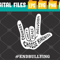 unity day 2022 svg, anti bullying love sign end bullying, orange svg, eps, png, dxf, digital download