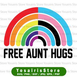 free aunt hugs svg, rainbow transgender flag svg, lgbtq gay pride svg, lgbt svg, aunt gift, lgbt svg,