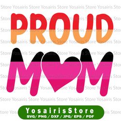 proud mom svg, lesbian lgbtq svg, pride month queer equality lgbt svg, lesbian flag svg, proud lesbian mom daughter svg
