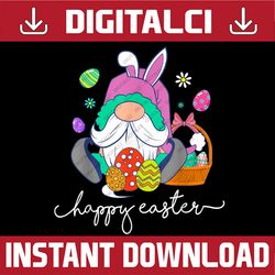 Happy Easter Bunny Gnome Easter Eggs Easter Day Png, Happy Easter Day Sublimation Design