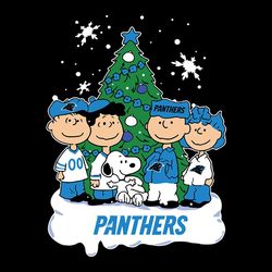 The Peanuts Movie Christmas Tree Fans Carolina Panthers, NFL Svg, Football Svg, Cricut File, Svg