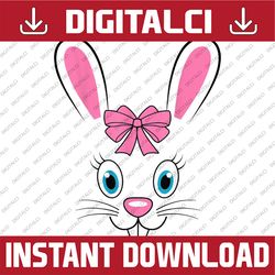 cute easter bunny face funny happy easter day easter day png, happy easter day sublimation design