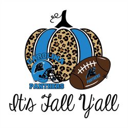 It Fall Y'all Pumpkin Carolina Panthers NFL Svg, Football Svg, Cricut File, Svg