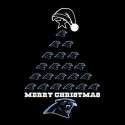 Merry Christmas Tree Carolina Panthers NFL Svg, Football Svg, Cricut File, Svg