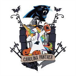 Unicorn Halloween Carolina Panthers, NFL Svg, Football Svg, Cricut File, Svg