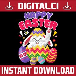 Happy Easter Bunny Easter Eggs Easter Day Png, Happy Easter Day Sublimation Design