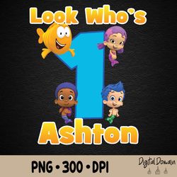 customized birthday bubble guppies png, personalized birthday png, digital design, sublimation design