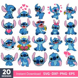 Stitch Svg Bundle, Stitch Valentines Day Bundle Svg, Layered Stitch Svg Bundle, Bundle For Cricut, - Download File