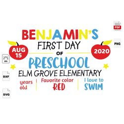 first day of preschool, kindergarten svg, back to school, preschool gift, kindergarten shirt, kindergarten gift, shirt f