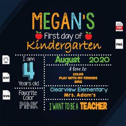 First Day Of Kindergarten, I Am 4 Year Old, Kindergarten Svg, Back To School, Preschool Gift, Kindergarten Shirt, Kinder