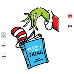 Reading Is My Things, Reading Festival, Seuss Hat, Book, Reading Sublimation, Reading Week, Book Svg, Dr Seuss Fabric, ,