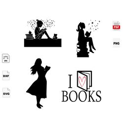 I Love Books, Reading Festival, Reading Sublimation, Girl Love Book, Reading Week, Love To Read Svg, I Read Past, Read B