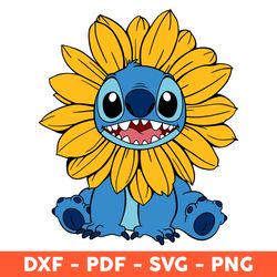 Sunflower Stitch Svg, Layered by Colour, Sunflower Svg, Stitch Svg, Cartoon Svg - Download File