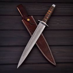 custom handmade damascus rain drop dagger hunting knife, hand forged hunting dagger knife, toothpick dagger knife