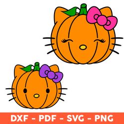 Hello Kitty Pumpkin Bundle Svg, Halloween Svg, Spooky Season Svg, Trick or Treat Svg, Bundle Layered Svg - Download File