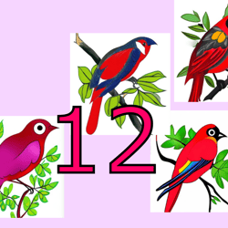 scrapbooking card set, pocket card - vintage birds -2