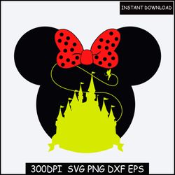 castle svg bundle, princess svg, castle clipart, heart head mickey mouse, magic kingdom svg, cut files for cricut silhou