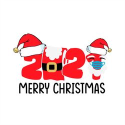 Merry Christmas 2021 Qurantine SVG PNG