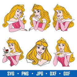 aurora bundle svg, princess aurora svg, sleeping beauty svg, disney princess svg, png jpg dxf eps file