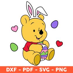 Baby Pooh Easter Egg Winnie the Pooh Svg Layered Bundle, For Cricut, Baby Pooh Svg, Easter Egg Svg - Download File