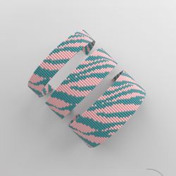 Zebra bead Pattern Loom, Loom bracelet pattern, miyuki pattern, square stitch pattern, pdf file, pdf pattern_286