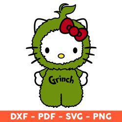Hello Kitty Svg, Hello Kitty Grinch Svg, Christmas Svg, Merry Grinchmas Svg, Disney Svg,  - Download File