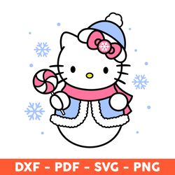 Hello Kitty Svg, Hello Kitty Snowman Svg, Christmas Svg, Disney Christmas Svg, Kawaii Svg, Disney Svg - Download File