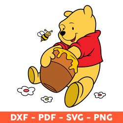 pooh honey bear svg, winnie the pooh svg png, baby ppph svg, bee svg, disney svg - download file