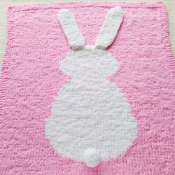 bunny blanket knitting pattern chenille baby blanket pattern intarsia knitting tutorial chunky knit blanket