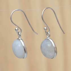moonstone drop & dangle silver earrings for women, 925 sterling silver & gemstone handmade jewelry, mother's day gift