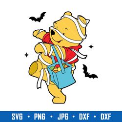 halloween pooh svg, winnie the pooh svg, disney halloween svg, halloween svg, png jpg dxf eps file