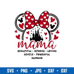 Mama Heart Minnie Mouse Svg, Minnie Mouse Svg, Disney Svg, Png Jpg Dxf Eps Digital File