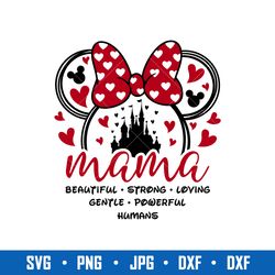 mama heart minnie mouse svg, minnie mouse svg, disney svg, png jpg dxf eps digital file