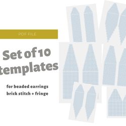 Bead template - Beading graph - Blank template - paper graph pattern - instant download