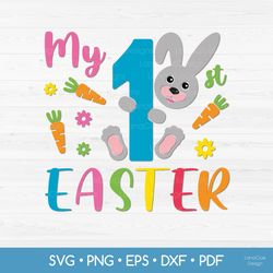 My 1st Easter with Bunny SVG - Baby's First Easter Design