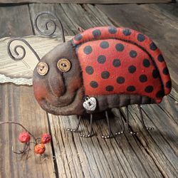 Red ladybug handmade for interior decoration