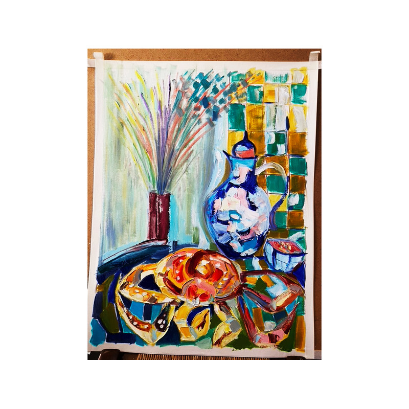 crab oil painting still life original art 6_c.jpg