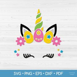 Easter Unicorn SVG Cut File - Easter SVG PNG DXF EPS PDF