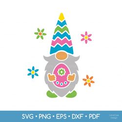 Easter Gnome SVG Cut File - Easter SVG PNG DXF EPS PDF