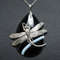 black-and-white-stone-agate-unique-handmade-gemstone-insect-pendant-necklace-jewelry