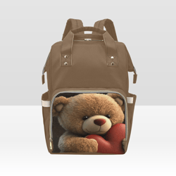 Cute Bear with Heart Diaper Bag Backpack