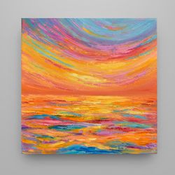 Digital Abstract Seascape Art Ocean Printable Art | Sunset Print Digital Download art