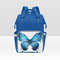 Blue Butterfly Watercolor Style Diaper Bag Backpack.png