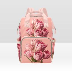 Tulips Flowers Diaper Bag Backpack
